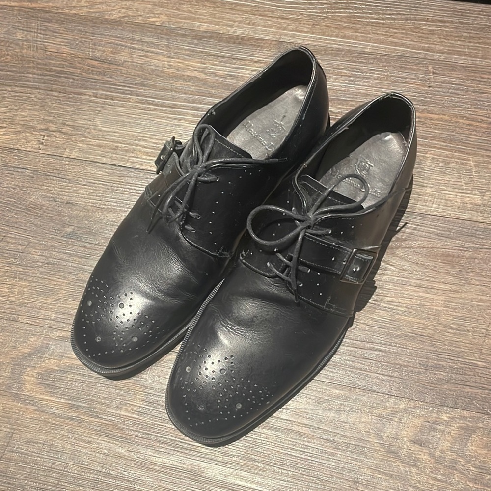 Massimo Dutti Single Monk Strap Black Shoes - Size 41